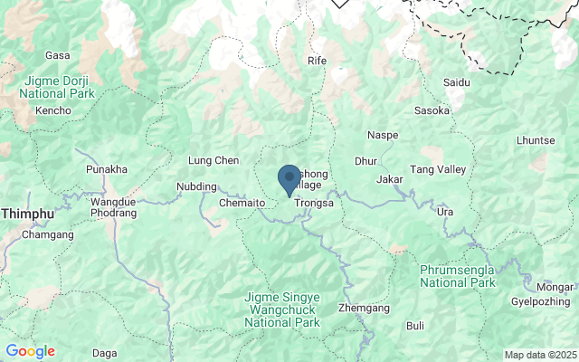Kaart met locatie Taktsang Lhakang